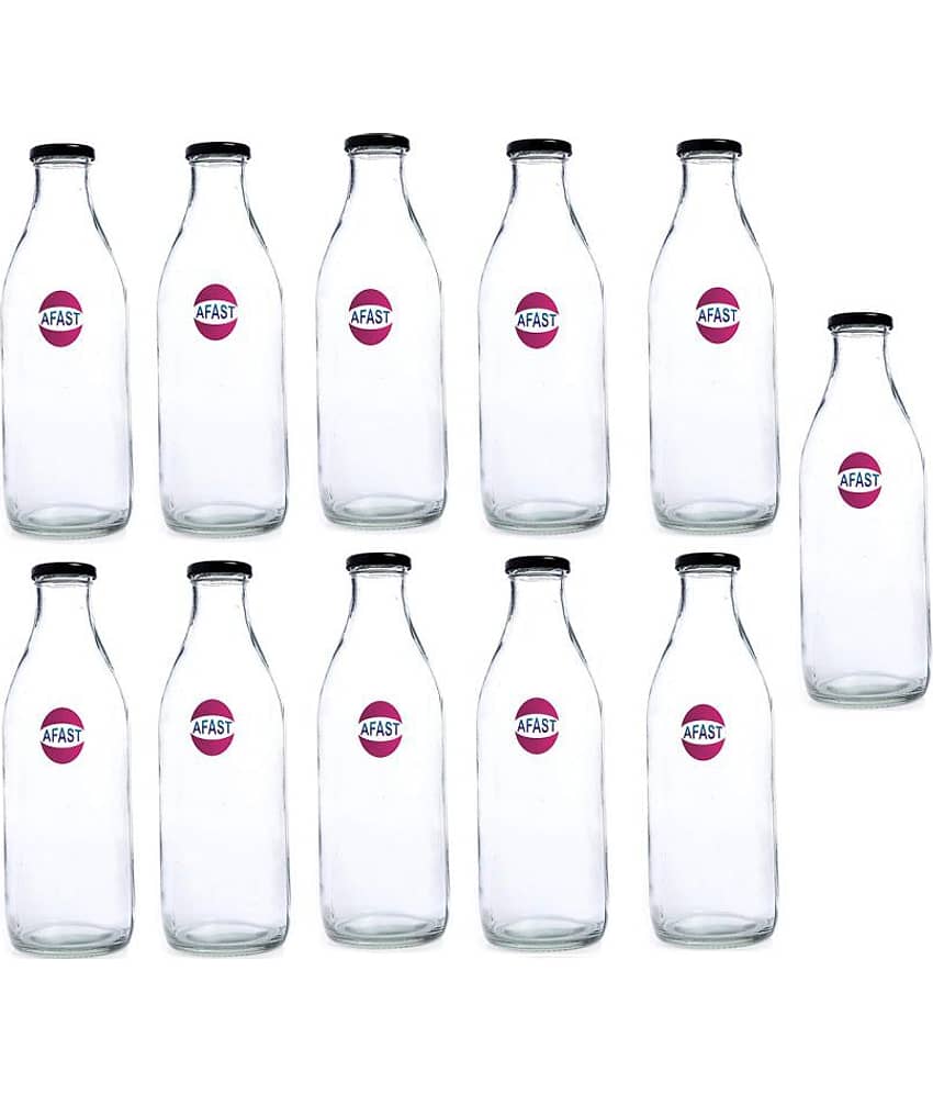 Somil Glass Storage Bottle, Transparent, Pack Of 11, 300 ml