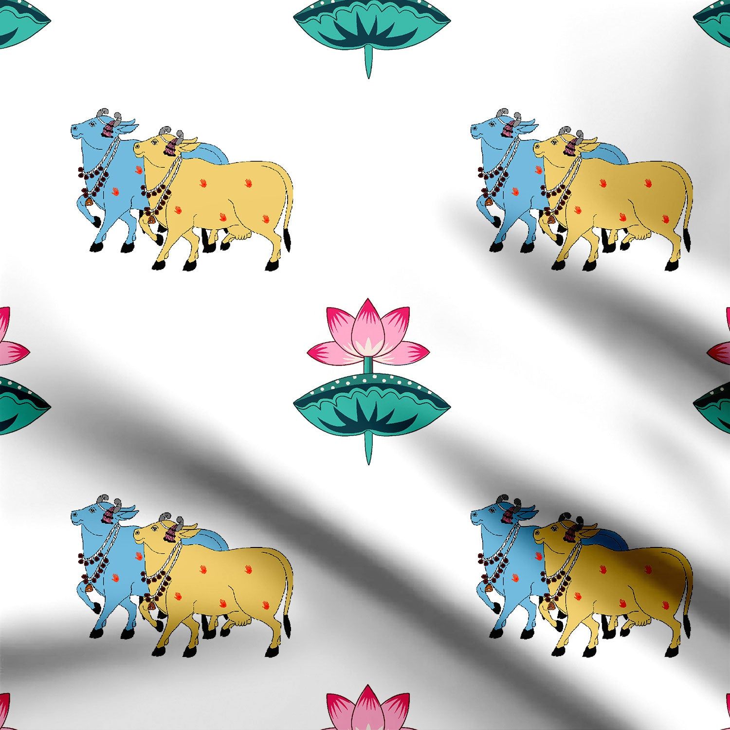 Bessie Blotch Lily Print Fabric-Cotton
