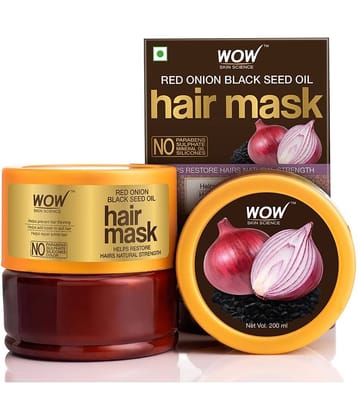 WOW Skin Science Red Onion Black Seed Oil Hair Mask with Red Onion Seed Oil Extract and Black Seed Oil, 200mL