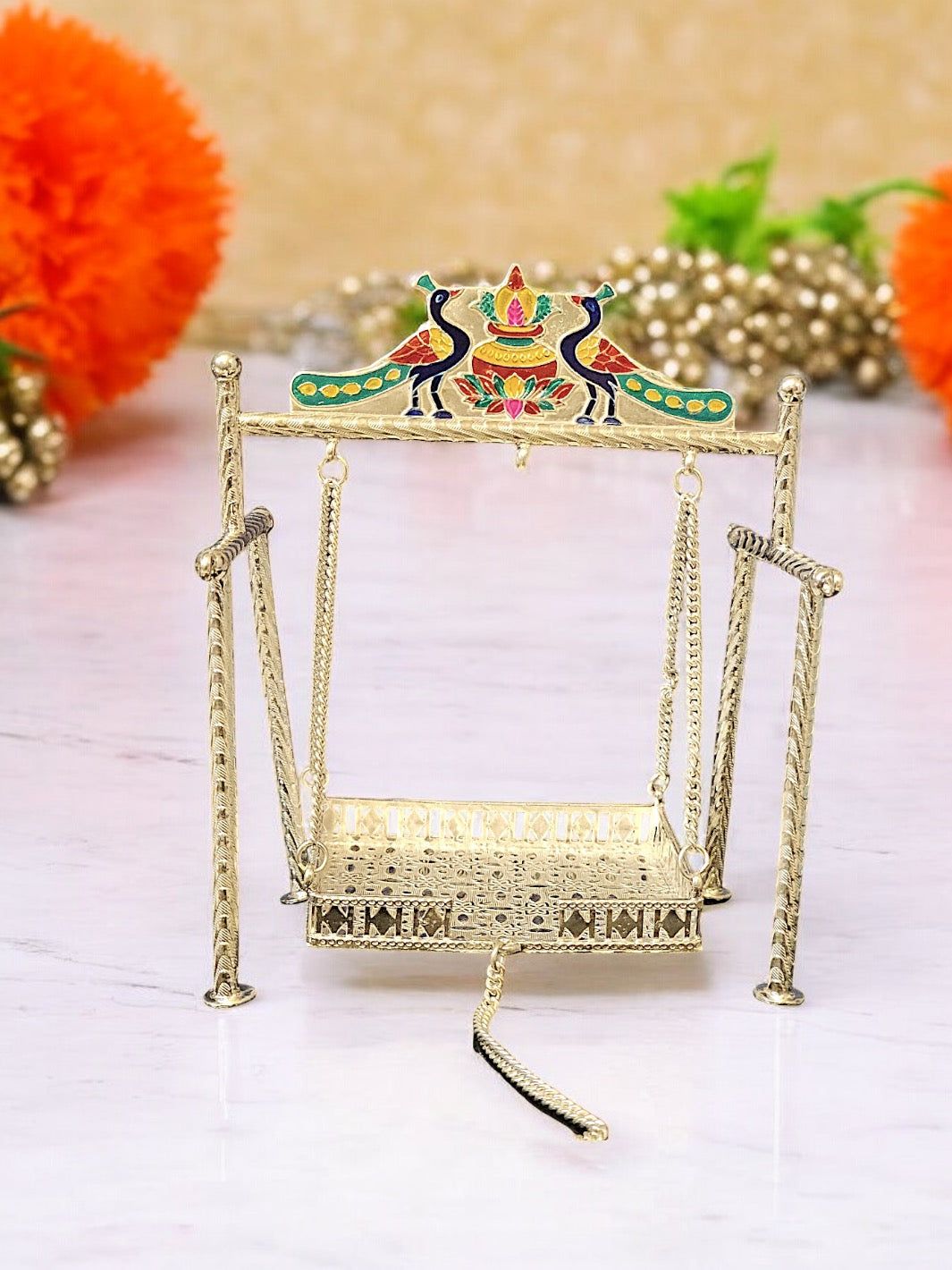 Pure Silver Enamel Jhula / Swing-160