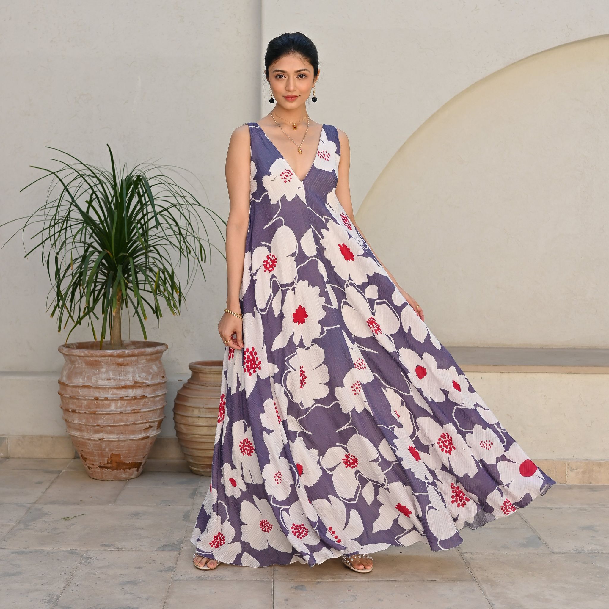 Stone Garden Long Dress-XS