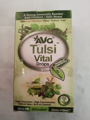 Avg Tulsi Vital Drops Right proportion : high concentration 