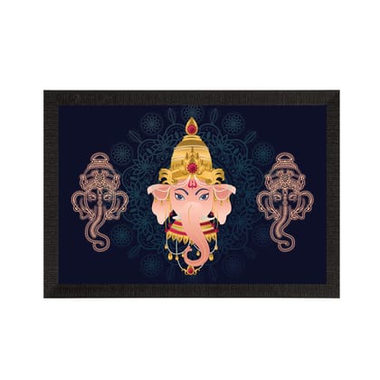 Lord Ganesha Satin Matt Texture UV Art Painting