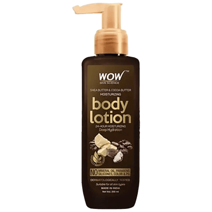 WOW Skin Science Shea Butter & Cocoa Butter Moisturizing Body Lotion 200 ml WOW Skin Science Shea Butter & Cocoa Butter Moisturizing Body Lotion 200 ml