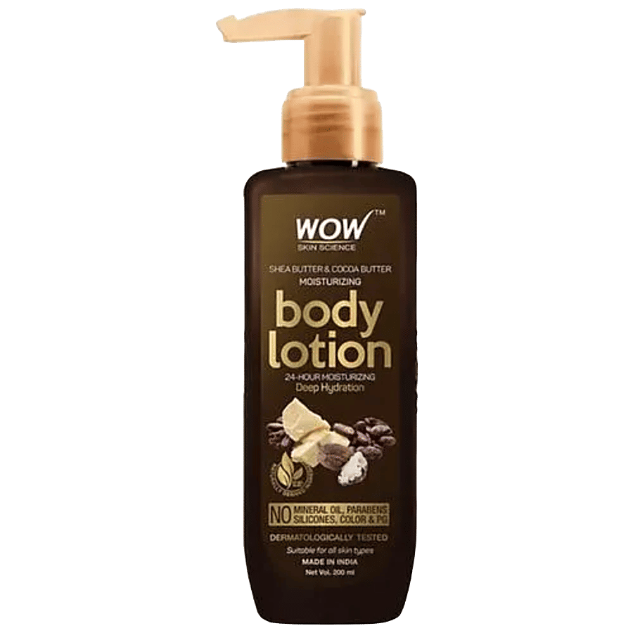 WOW Skin Science Shea Butter & Cocoa Butter Moisturizing Body Lotion 200 ml