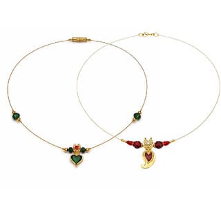 Invisible Chain 1 Layer, Dark Red and Dark Green Colour, 2 Qty