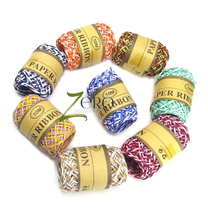 Double Color Paper Twine String 10 Meter Roll - 8 Assorted Color of 2 Ply - 2mm Diameter Double Color Paper Twine String 10 Meter Roll - 8 Assorted Color of 2 Ply - 2mm Diameter