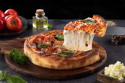 Korean - Roasted Veg Deep Dish Pizza