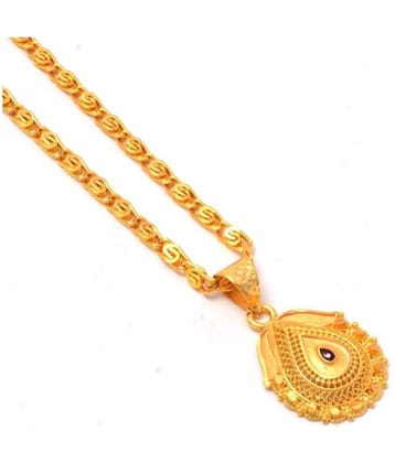 Jewar Mandi New Design Gold Plated Locket/Pendant with Link Chain Daily use for Men, Women & Girls, Boys