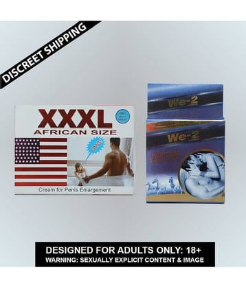 Combo of XXXL African Size Cream For Penis Enlargement & Dr. Chopra WE-2 Capsule For Men BY  KaamYog