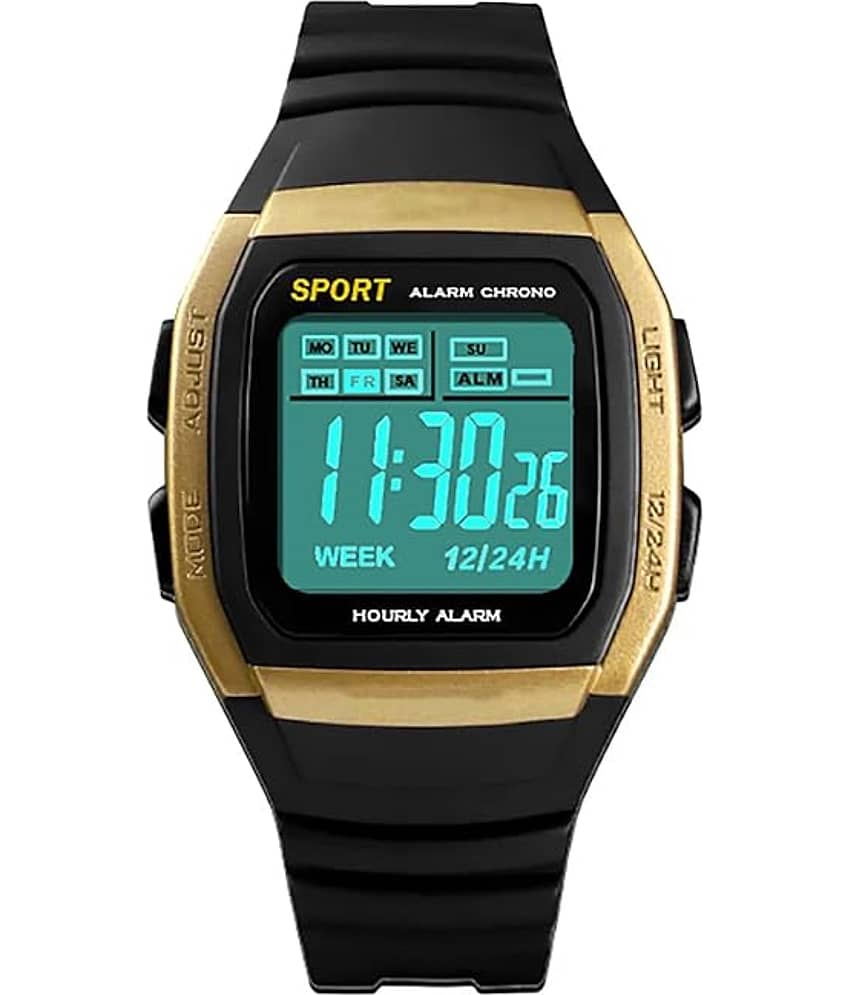 Svats Black Plastic Digital Men's Watch