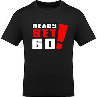 FastB Men Typography Round Neck Black T-Shirt