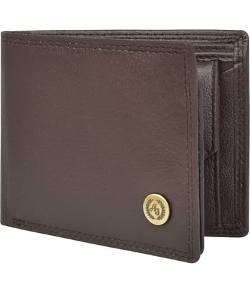 Ajanta Brown 100% Leather Men's Regular Wallet ( Pack of 1 )