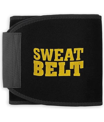 Slim Belt for Men and Women, Tummy Trimmer, Body Shaper, Sauna Waist Trainer , Free Size (Black Color) 1 Pcs