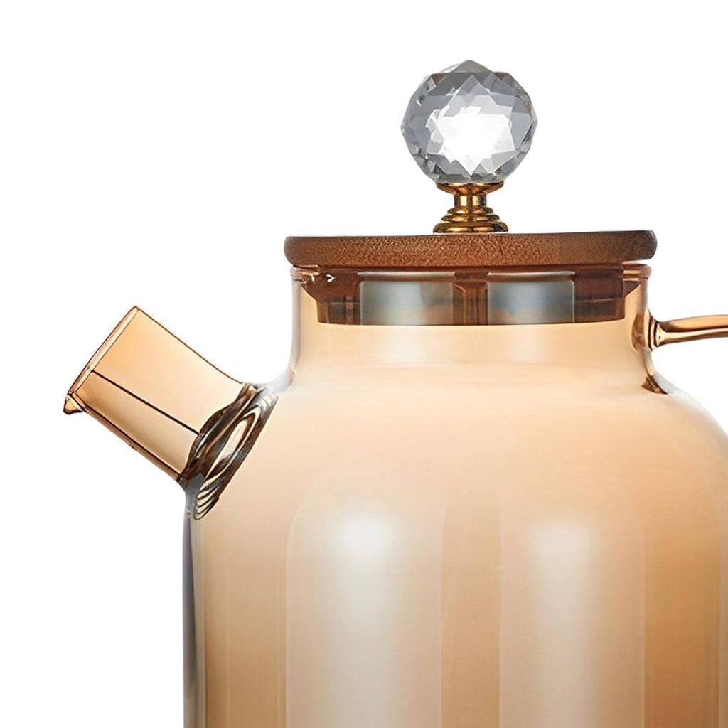 Glass teapot Kettle Teapot with Stainless Steel Infuser, Glass Teapot for Loose Leaf Tea, Blooming Tea, and Herbal