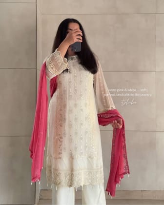 Heavy Faux Georgette Top Palazzo & Dupatta Set-M