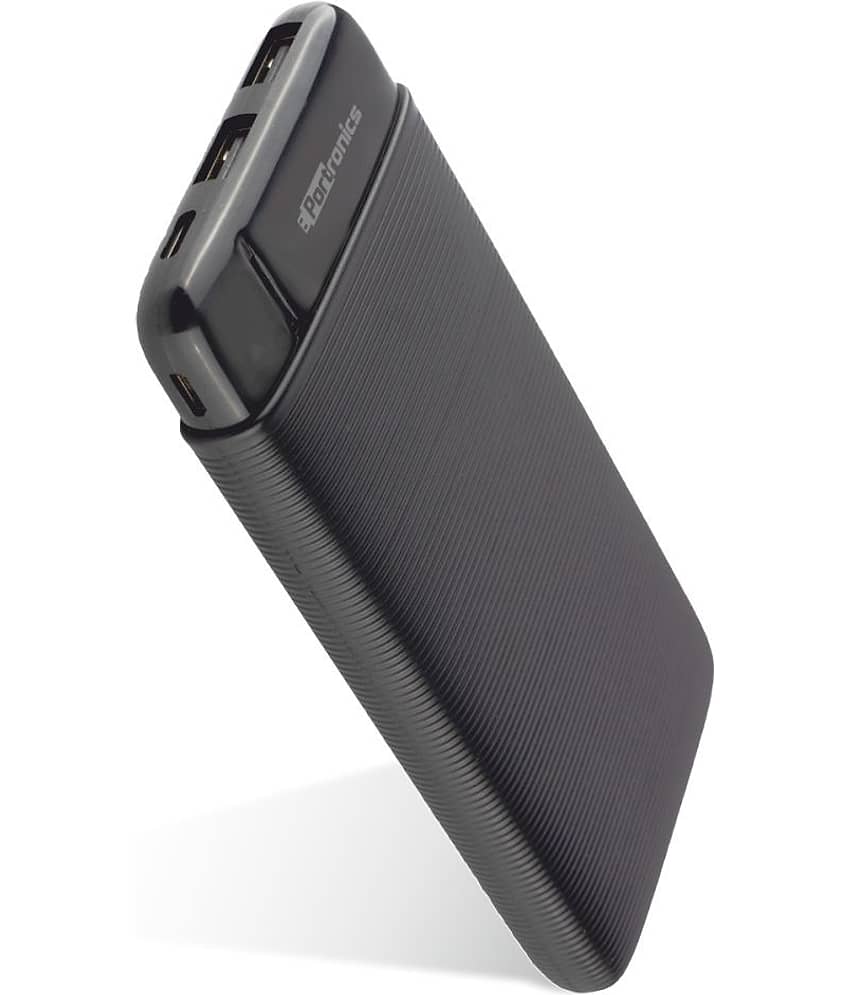 Portronics Power Pro 10K:10000mAh Power Bank with Dual Output ,Black (POR 1109)