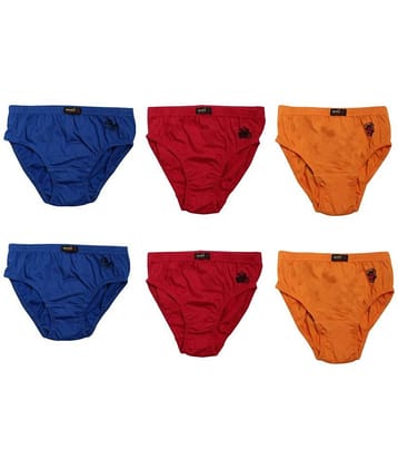 Kids Care Pack of 6 Boys 100% Cotton Briefs ( Multi Color )