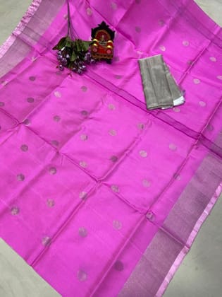 Pure Uppada Silver Coin Buta Saree