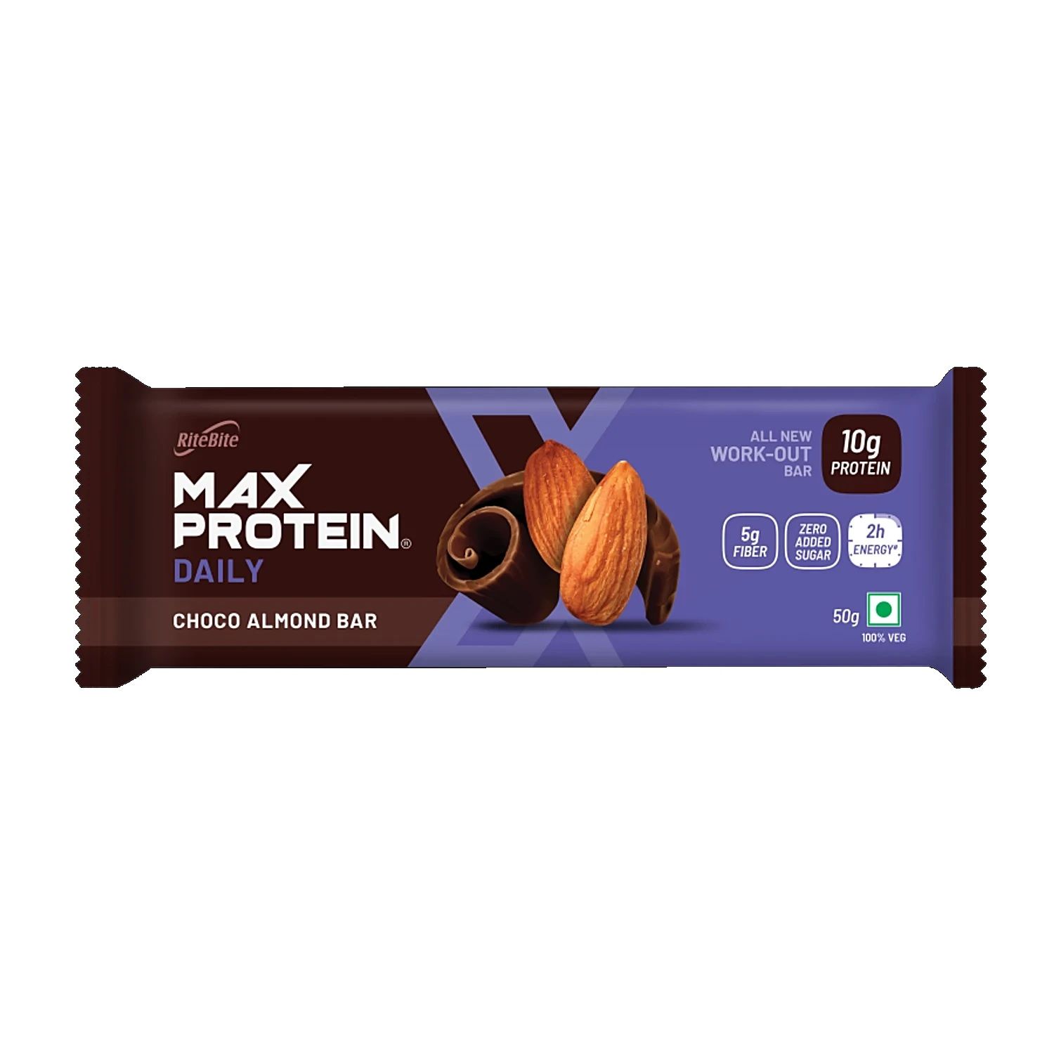 RiteBite Max Protein Daily Protein Bar - Choco Almond Bar, 50 g