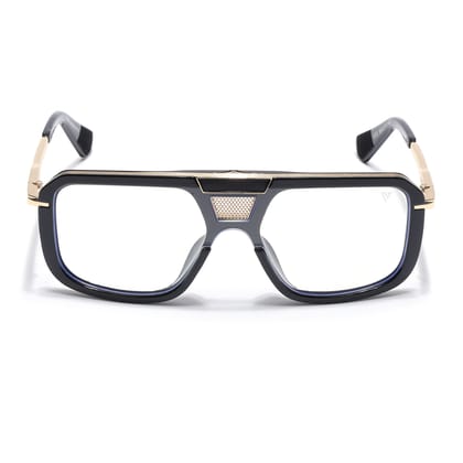 Voyage Ranger I Black & Golden Wayfarer Eyeglasses for Men & Women (D22MG5258-C2)