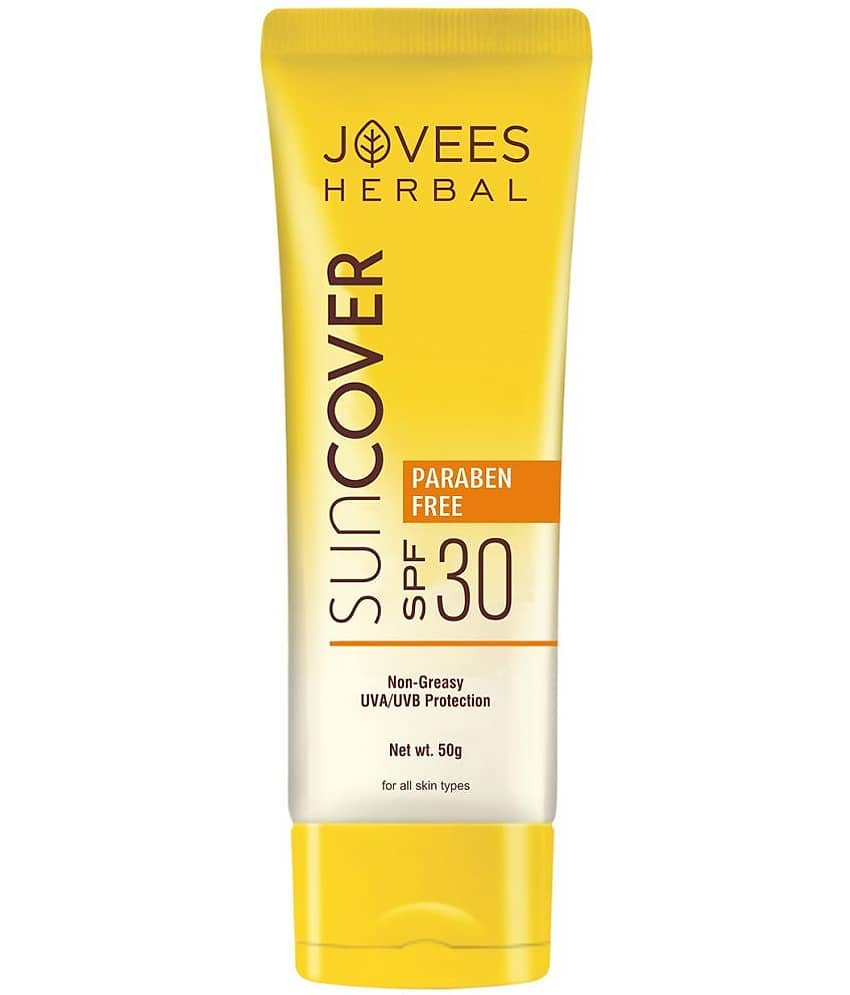 Jovees Herbal Sandalwood Natural Sun Cover SPF 30 UVA/UVB Protection, 50gm (Pack of 1)