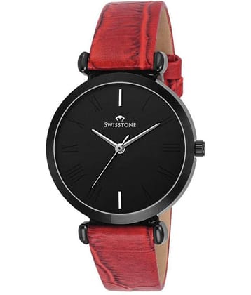 Swisstone Leather Round Womens Watch