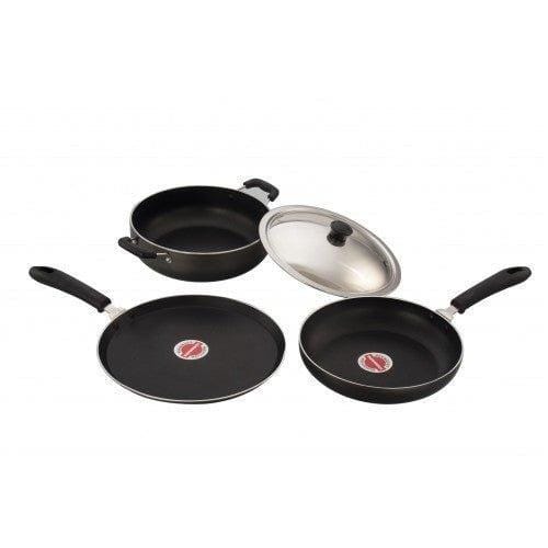 3 Pcs Gift Set(Dosa Tawa + Kadai with lid + Fry Pan) with 2.6mm thickness