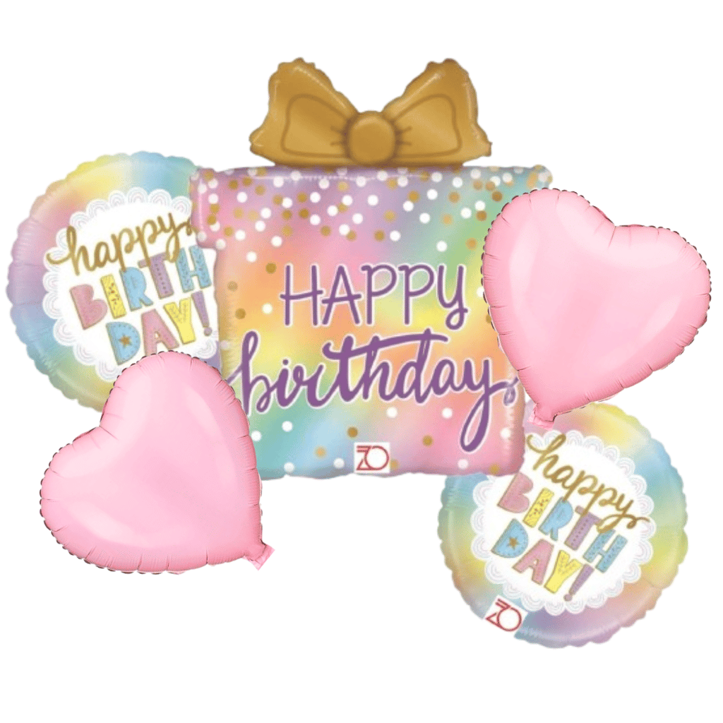 Happy Birthday Colorful Gift Box Set - 5PC - Party and Festive Needs | Buy online on ZillyBuy
