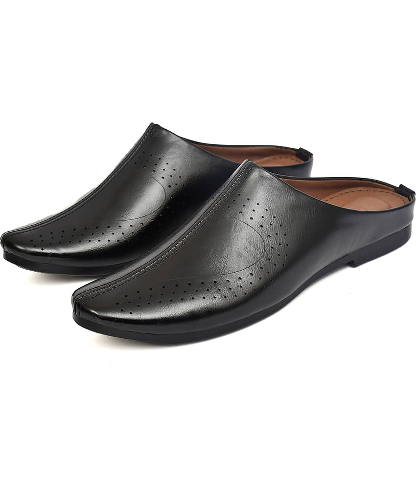 HiDa Black Men's Mojaris
