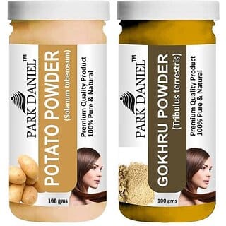 PARK DANIEL Premium Potato Powder & Gokhru Powder Combo Pack of 2 Jars of 100 gms(200 gms) (200 g)