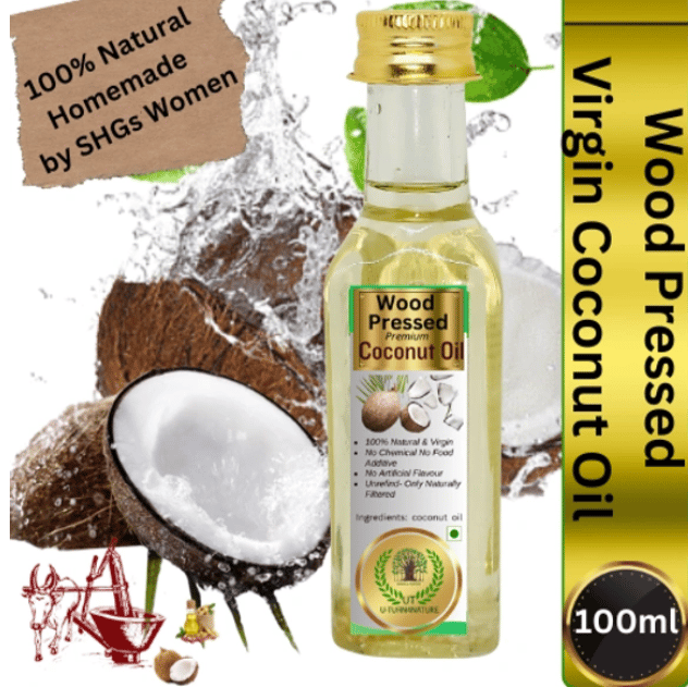 Wood Pressed Coconut Oil, Extra Virgin 100ML