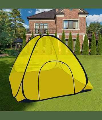 Silver Shine - Yellow Polycotton Tent Mosquito Net ( Pack of 1 )