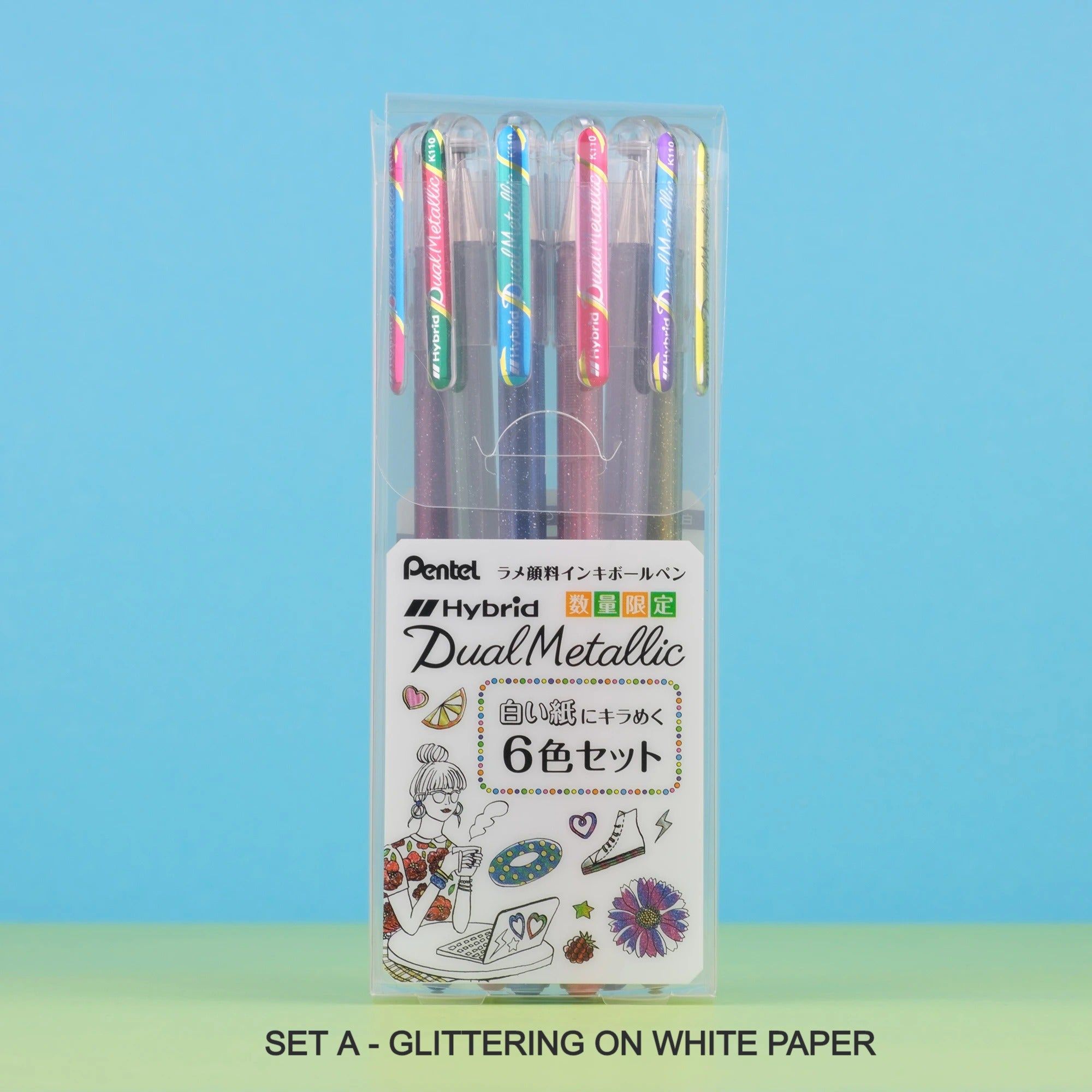 Pentel Hybrid Dual Metallic Gel Pen-Set B