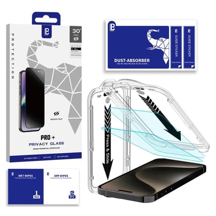 iPhone 16 Series: 5D Privacy Screen Protector, Anti Spy, Anti Scratch, 100% Dust Free-iPhone 16 Pro