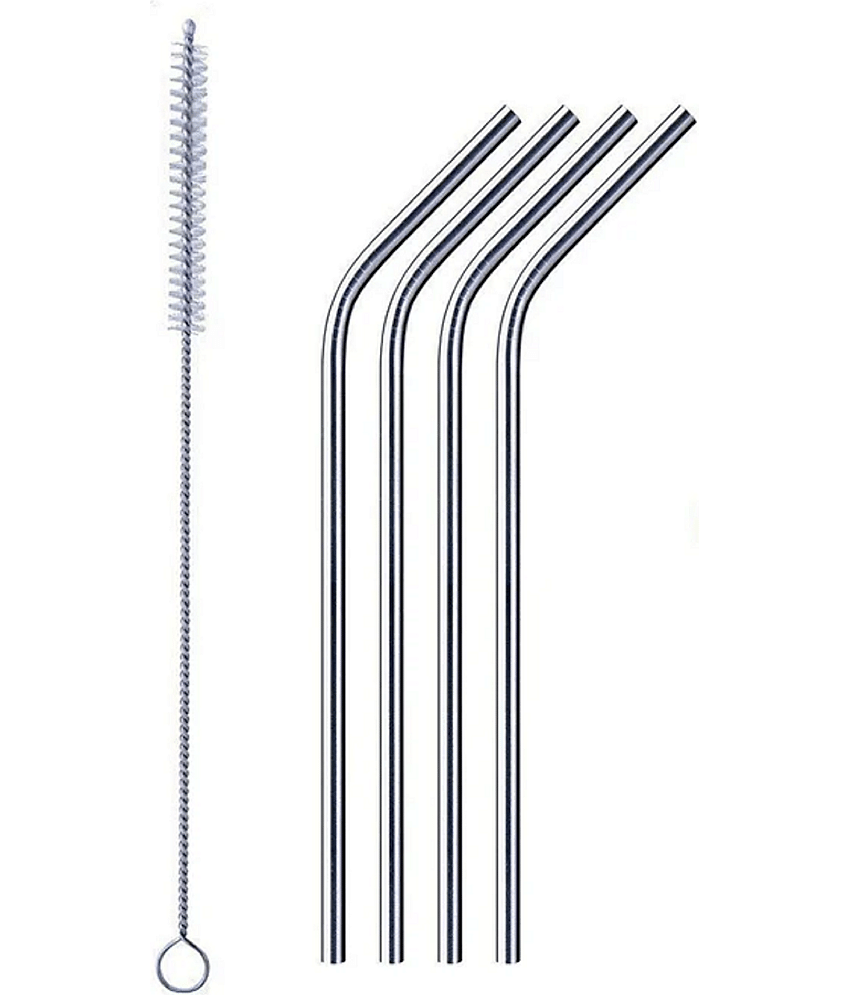 VillWin Stainless Steel Silver Straws
