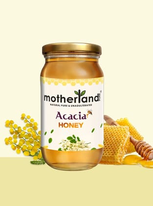 Motherland Pure Pure Acacia Honey ( 500 gm ) | 100% Natural & Unprocessed | Daily Wellness
