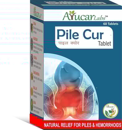 Pilecur Ayurvedic Tablets | Natural Relief for Bavaser, Piles & Hemorrhoids | Supports Smooth Bowel Movements & Digestive Health | 60 Tablets