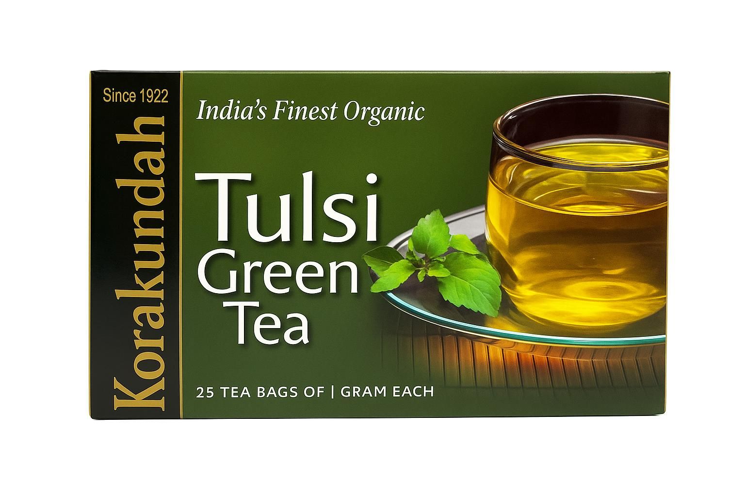 Korakundah Organic Tulsi Green Tea (25 Dip Bags)