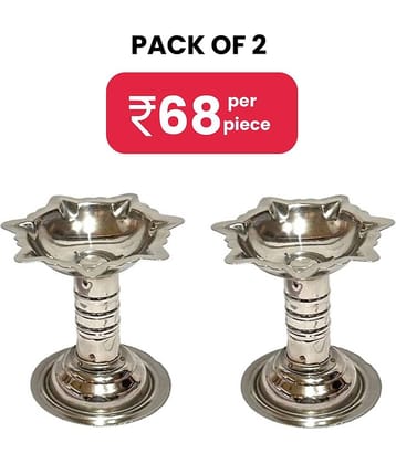 Dynore Steel Diwali Diya - Pack of 2