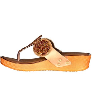 Footprints Gold Women's Sandal Heels
