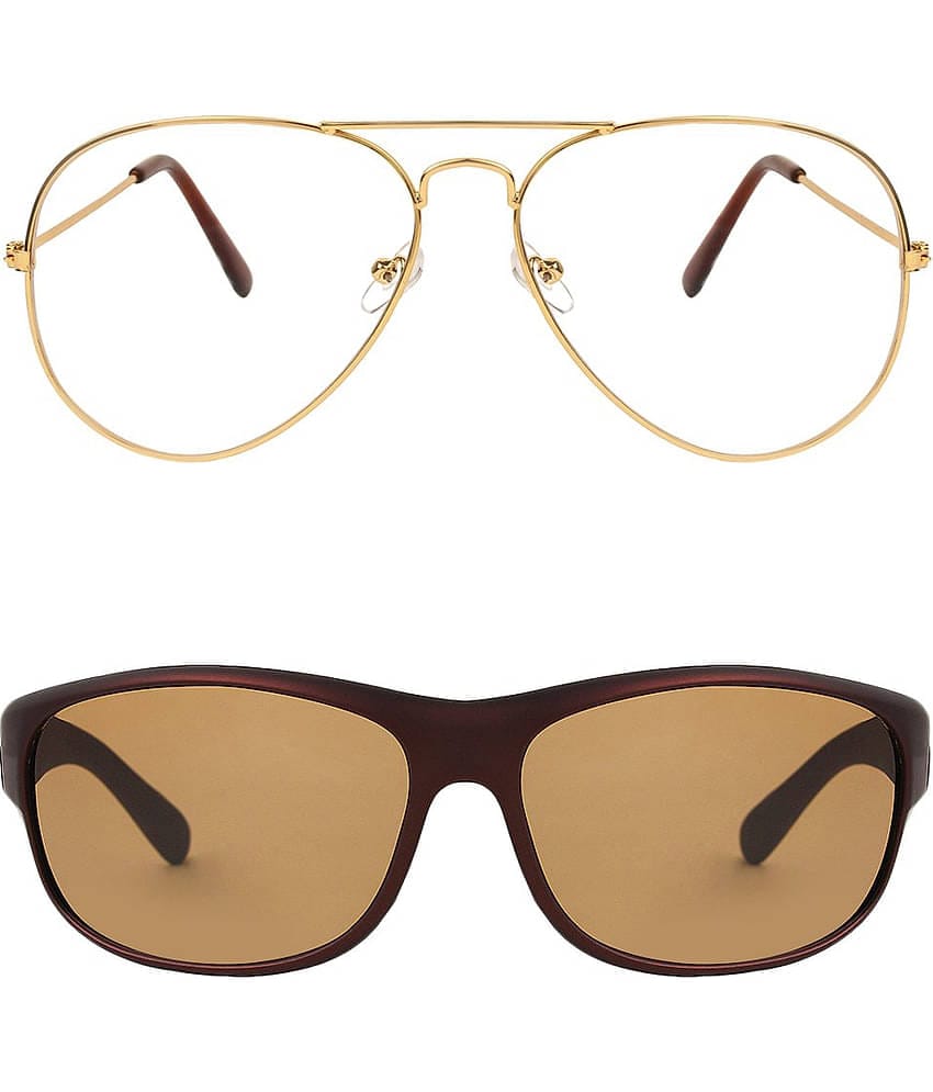 Kanny Devis - Gold Pilot Sunglasses ( Pack of 2 )