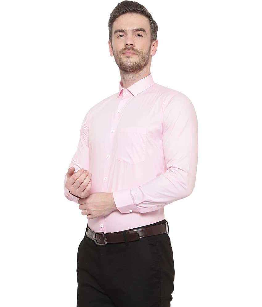 SREY - 100% Cotton Slim Fit Black Men's Formal Shirt ( Pack of 1 )