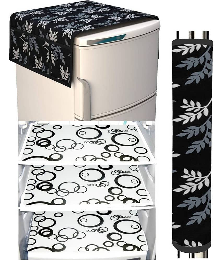 Shaphio - Multicolor Polyester Fridge  Top Cover (Pack of 5)