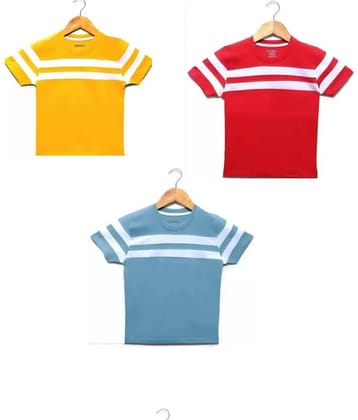 kukke Pack of 3 Boys Cotton T-Shirt ( Multicolor )