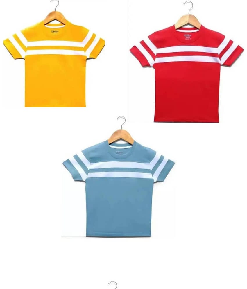 kukke Pack of 3 Boys Cotton T-Shirt ( Multicolor )