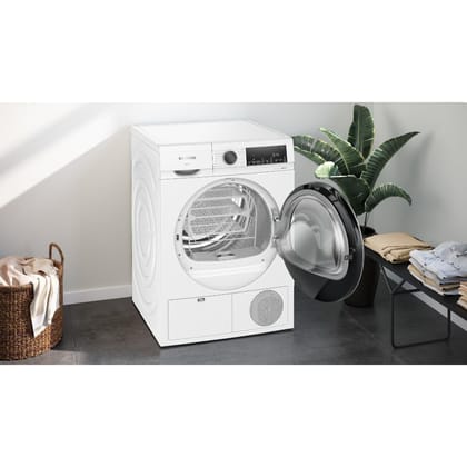 SIEMENS 8 kg Fully Automatic Front load Condenser Tumble Clothes Dryer WP31G200IN, White, Inbuilt Heater SIEMENS 8 kg Fully Automatic Front load Condenser Tumble Clothes Dryer WP31G200IN, White, Inbuilt Heater - White