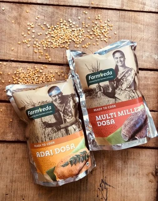 Farmveda Adai Dosa & Multimillet Dosa - Breakfast Mix 500g each