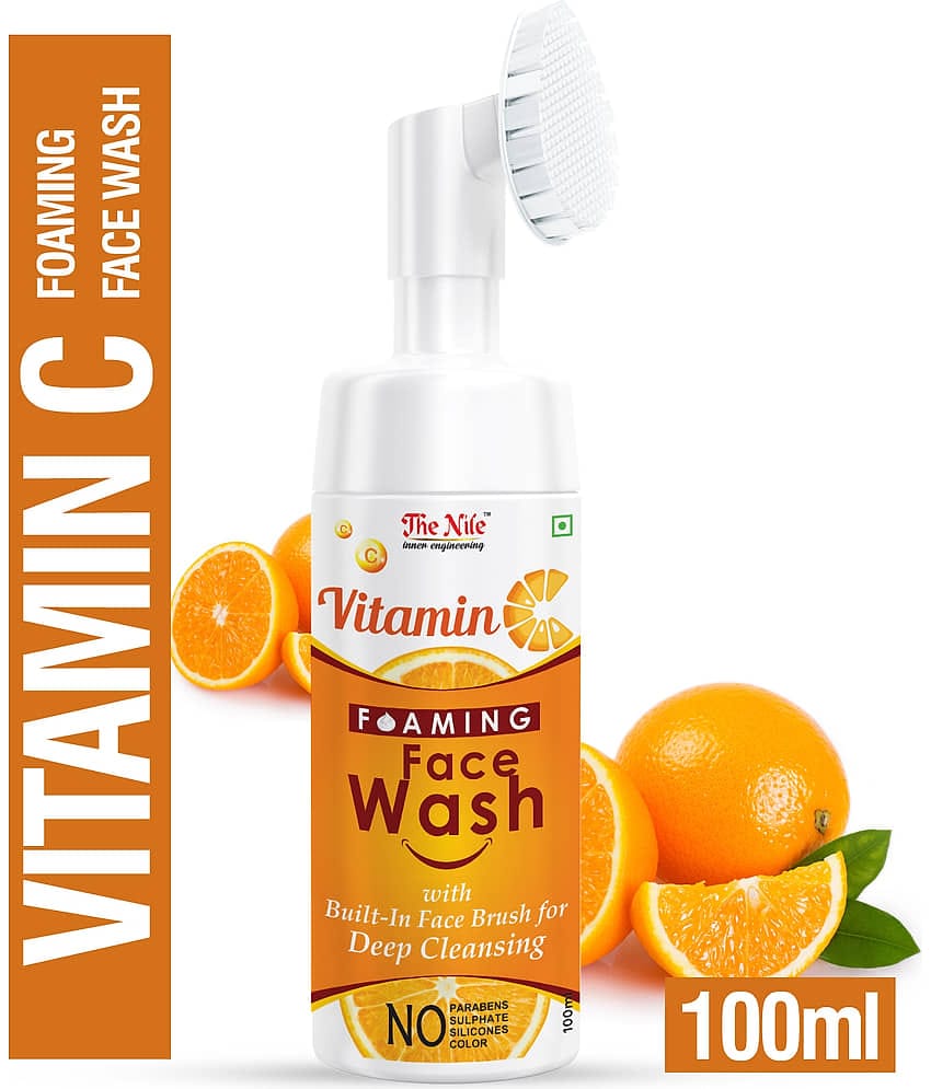 The Nile Vitamin C Brightening Foaming with Built-In Face Brush Face Wash + Scrub 100 mL