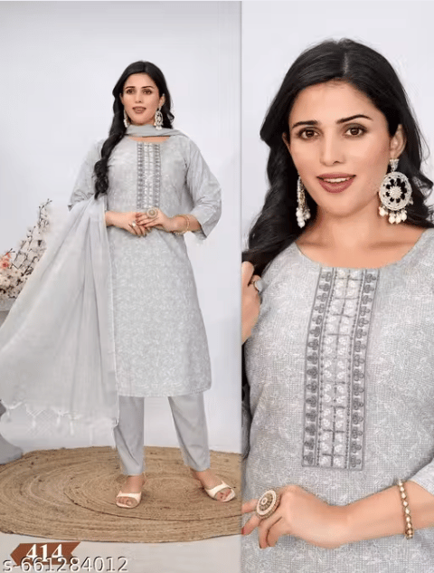 Cotton Kurti Salawar With Dupatta